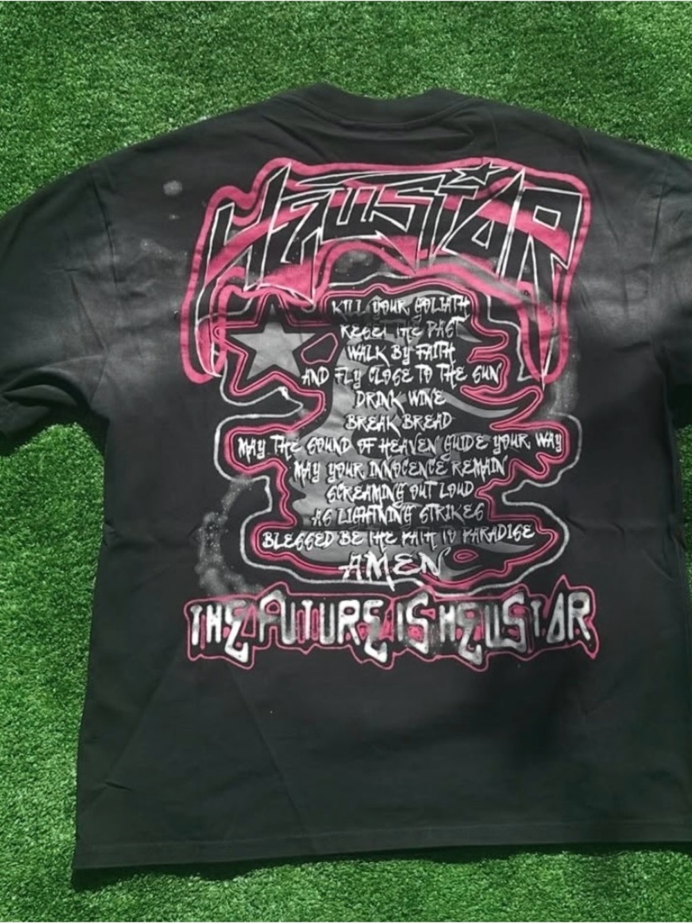 Affliction Black & Pink Graphic Men's T-Shirt